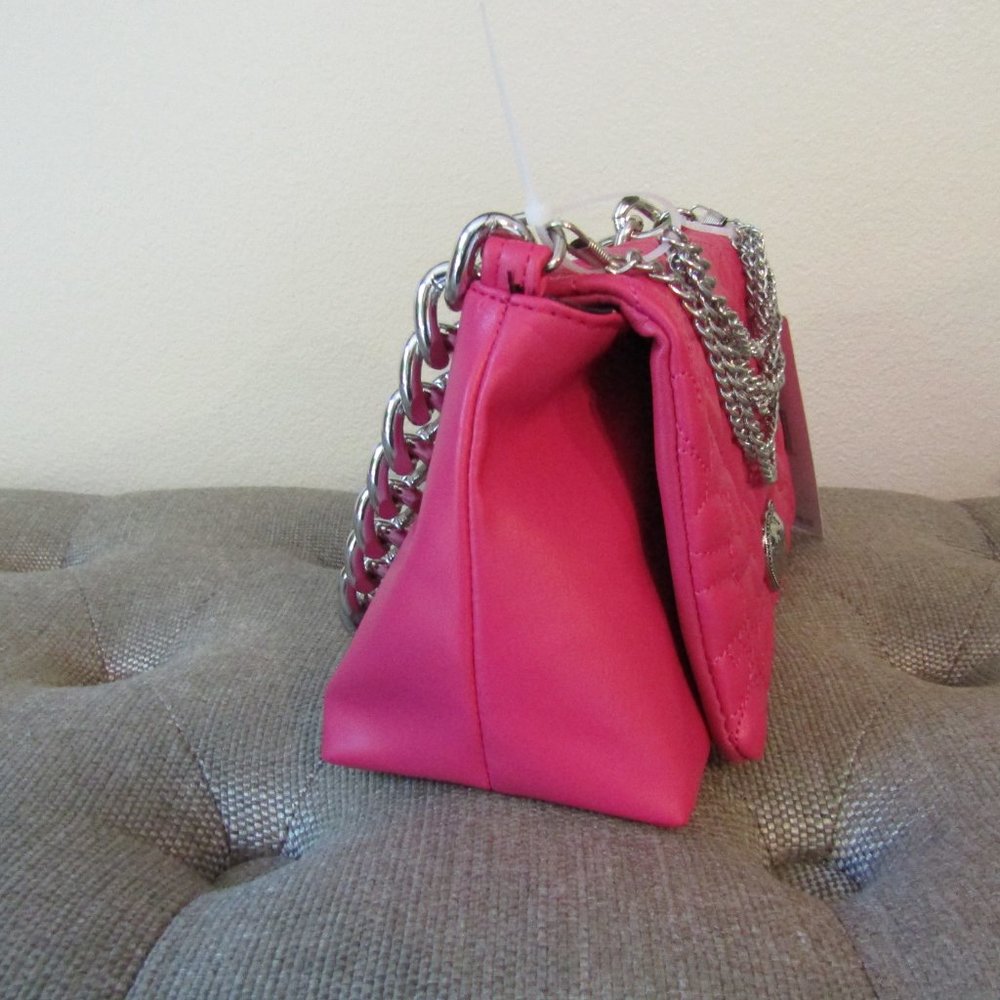 Betsey Johnson Fuchia XOGABBY Puff Heart Crossbody💖 - Picture 9 of 12